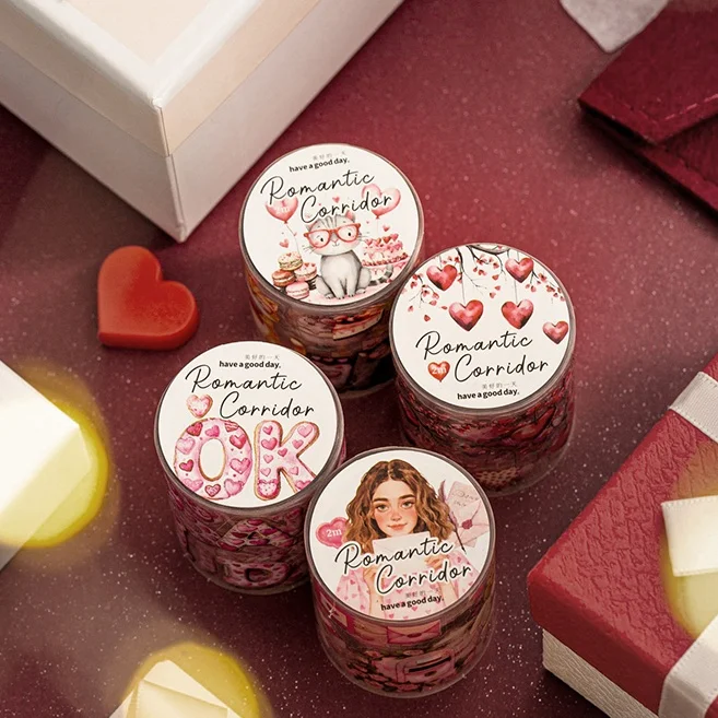 

4 Rolls of Valentine's Day Themed Pet Tape, 1 Box of 6 Rolls, 5Cm×200Cm, English Text Themed Pet Tape, Suitable for Planners, 6 Rolls, 6×200cm, for Planning Cards, Planners, DIY Crafts, Scrapbooking, Journal Decoration and Valentine's Day Use, for Couples