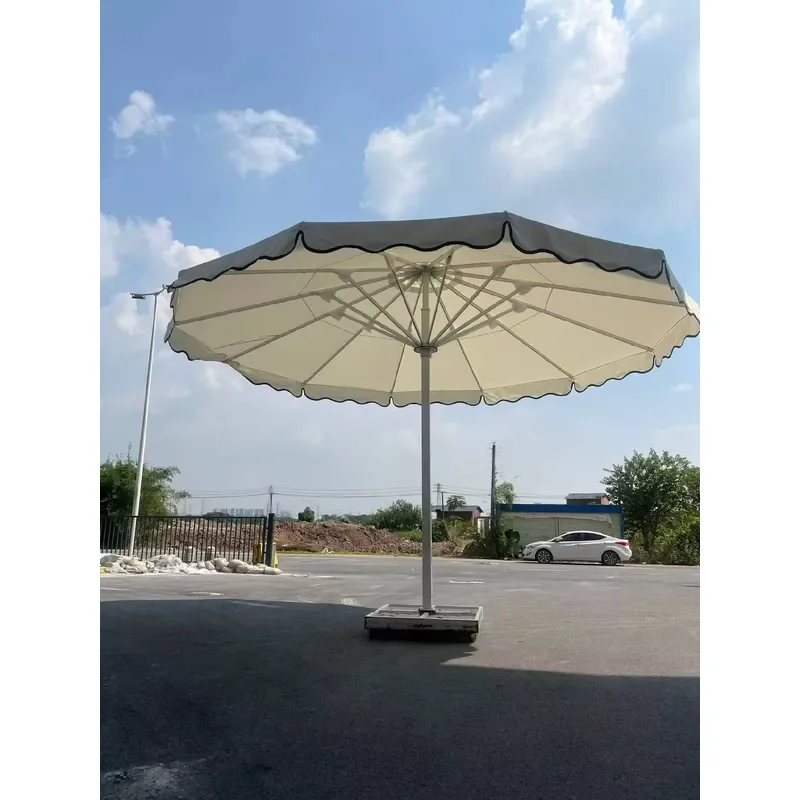 Resort Hotel Oversized Center Pole Umbrella Heavy Commercial Outdoor Poolside Parasol for Hospitality Project