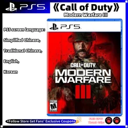 Cartão de jogo original Sony CD, Call of Duty, Modern Warfare III, Playstation 5, Jogos PS5, Novo, 2023