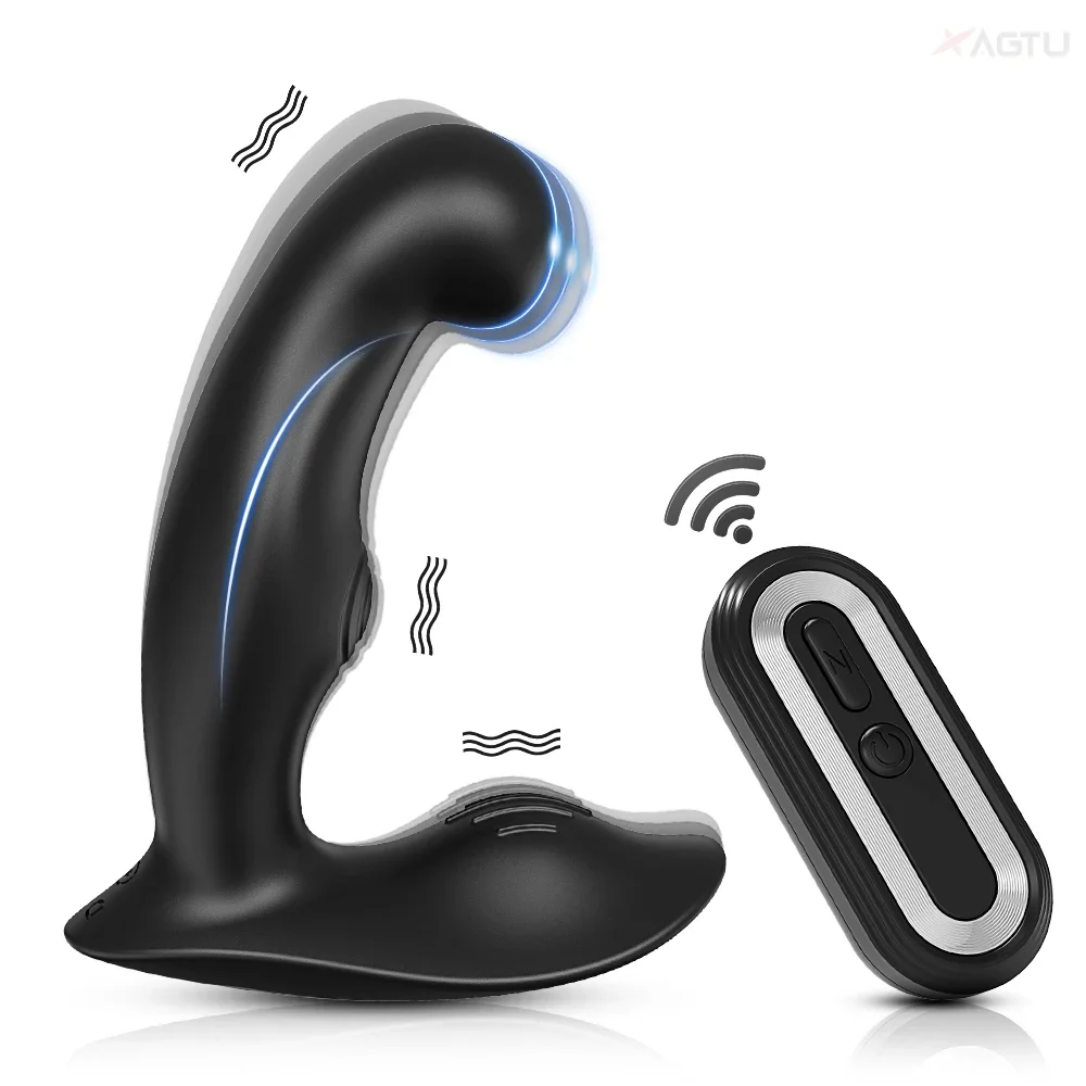 

Male Prostate Massager With Vibrating Butt Plug Remote Control Anal Vibrator Sex Toys for Men Gay Ass Anal Glans stimulator