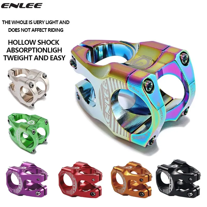 ENLEE Mountain Bike Handlebar Downhill Riser Tube Aluminum Alloy Short Handlebar 28.6*31.8*35mm Riding Accessories