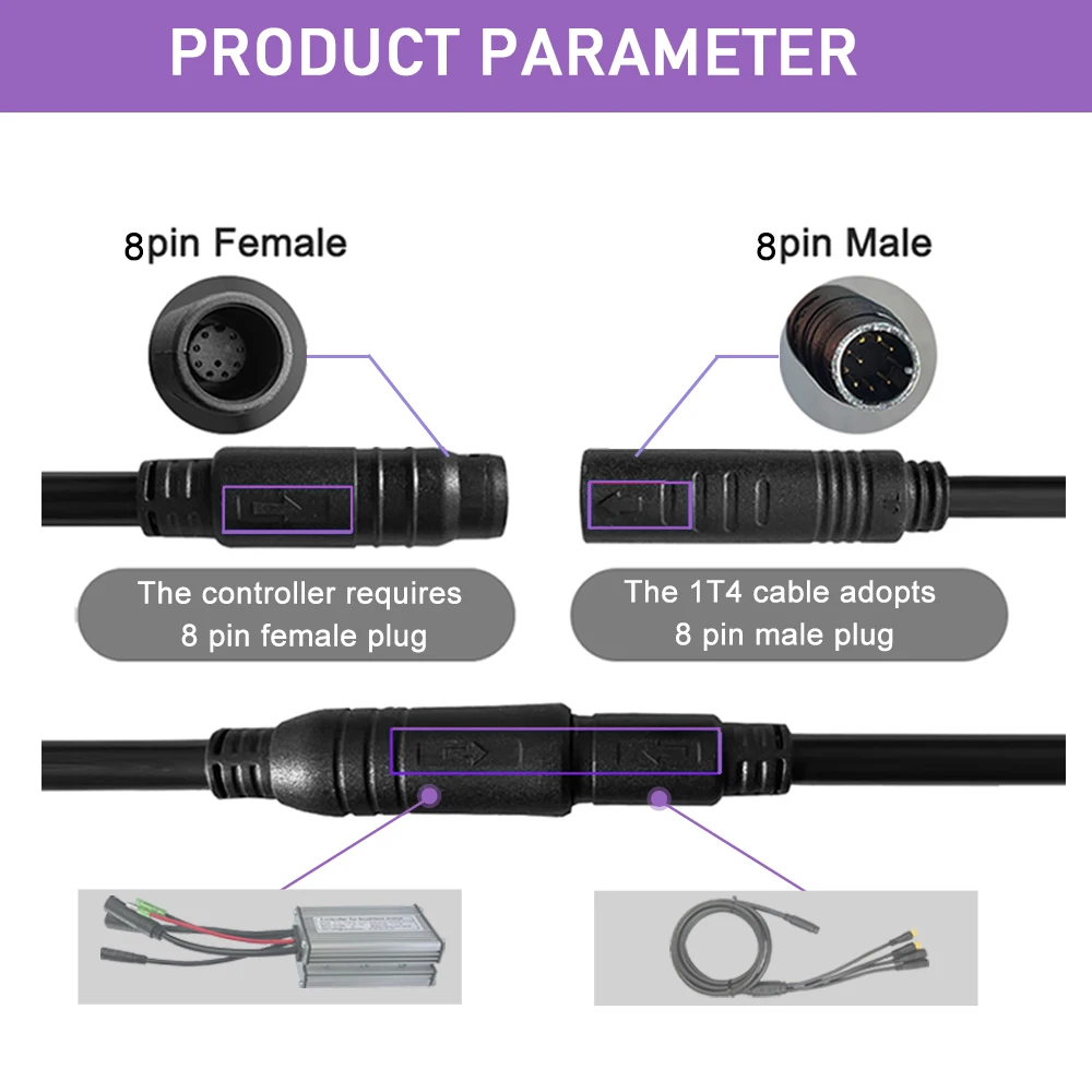 Waterproof Electric Bicycle Brushless Controller, E-Bike KT, Use for 36V, 48V, 250W-1000W Motor, 15A17A22A25A30A