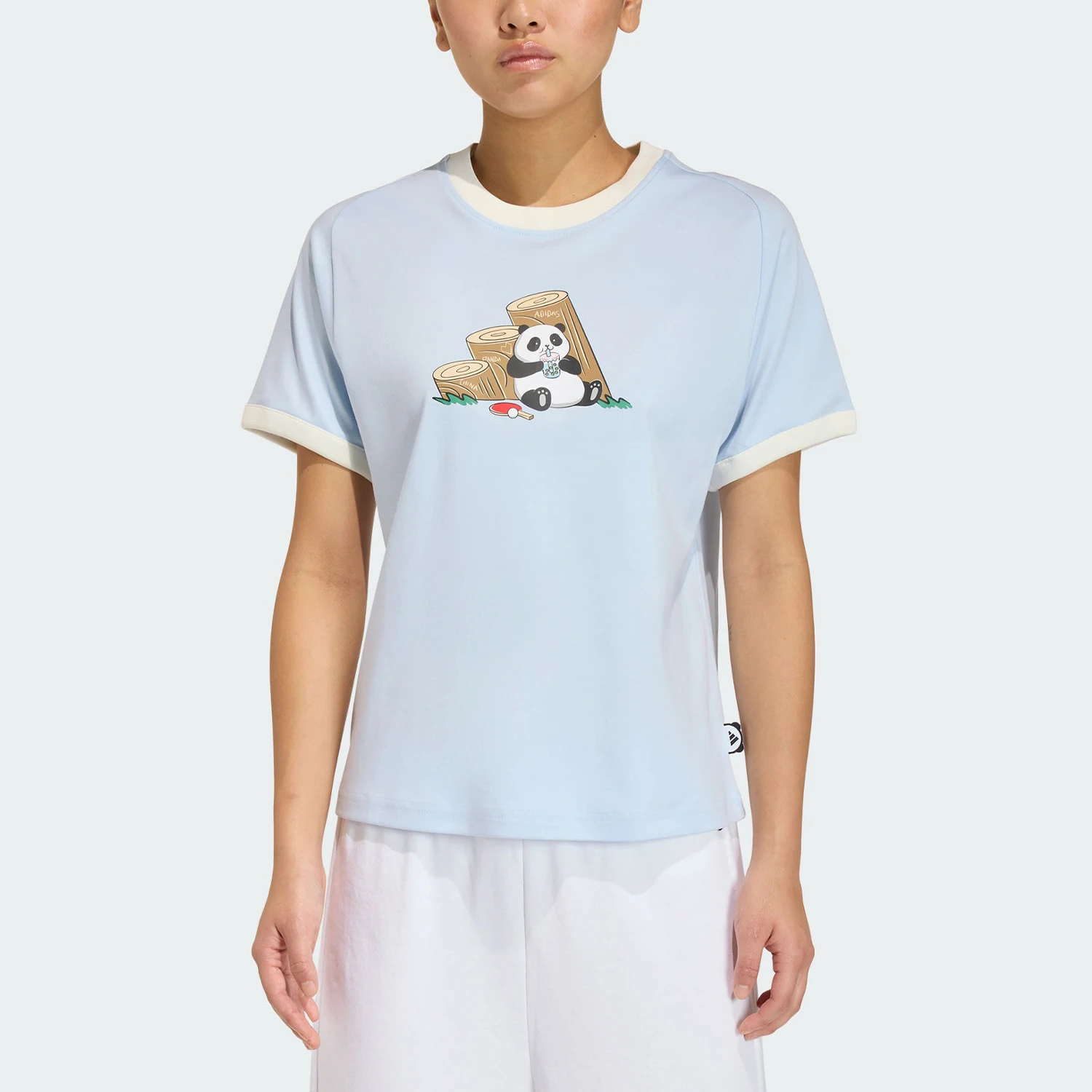 

Adidas Authentic PANDA CHILL Women's Print Fashion Casual T-Shirt KB7212
