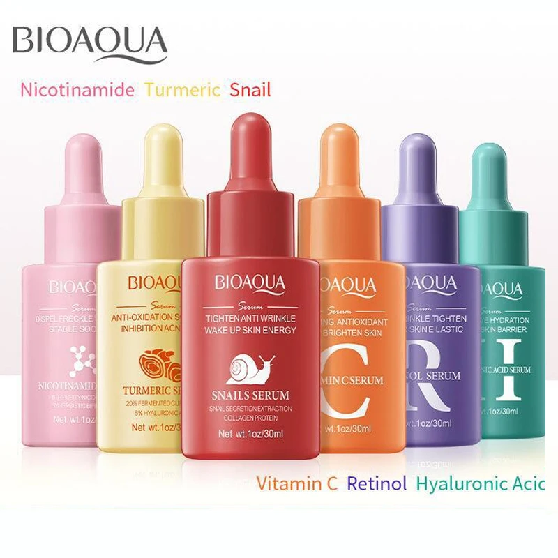 

BIOAOUA Retinol Essence, Turmeric Vitamin c, Hyaluronic Acid, Nicotinamide Hydrating, Whitening and Brightening Essence Series