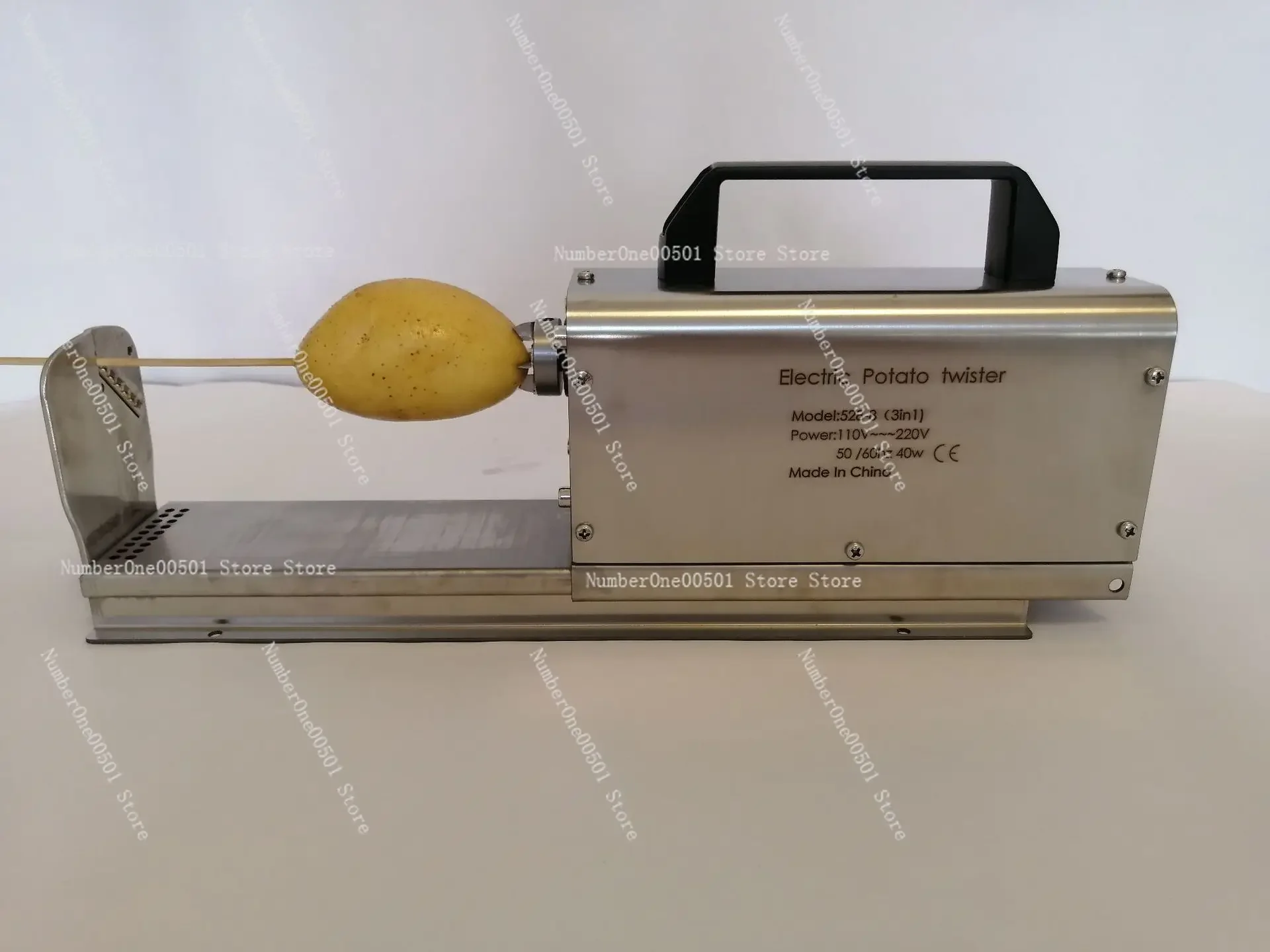 

528-8 Electric Multi function Potato Tower Machine Spiral Potato Cutter French Fry Maker Commercial Potato Spiralizer -095