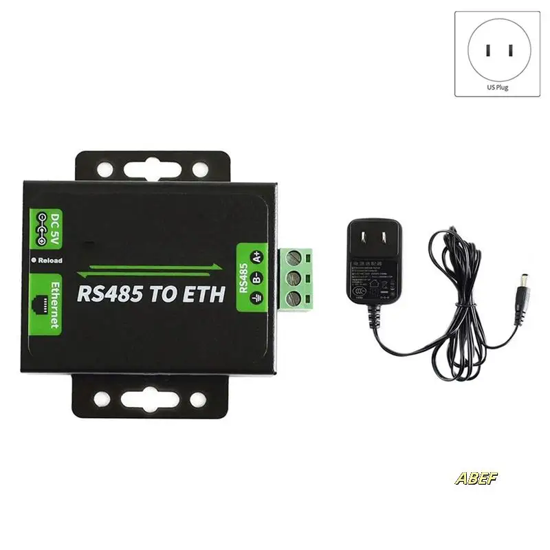 US 플러그 간의 통신이 용이한 고속 저전력 RS485-RJ45를 갖춘 2X RS485-이더넷 변환기