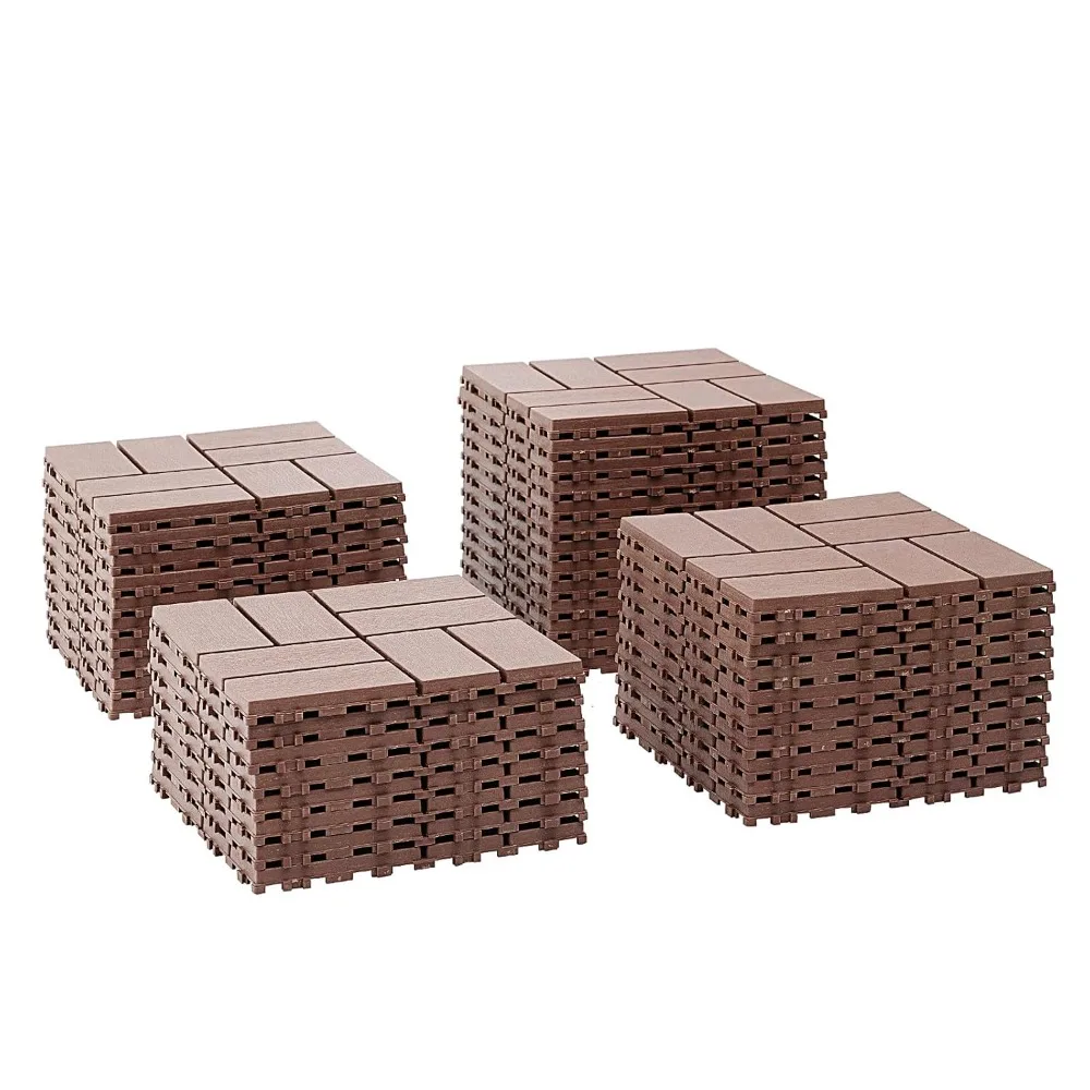 

Interlocking Deck Tiles Outdoor Waterproof All Weather, Indoor&Outdoor Flooring for Poolside, Patio Floor Tiles Plastic Decking