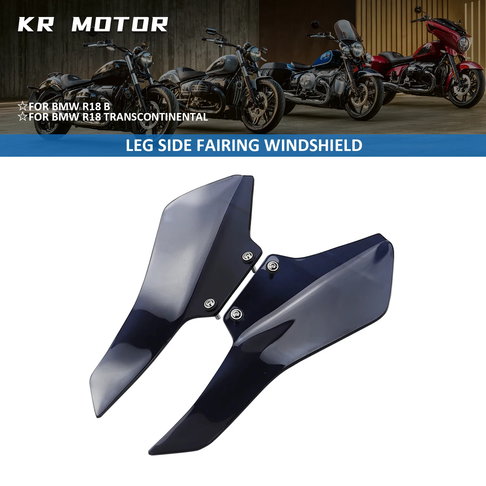 

Fits For BMW R18B/R18 Transcontinental R18B Bagger 2021-2024 Motorcycle Wind Deflector Leg Protector Side Fairing Windshield