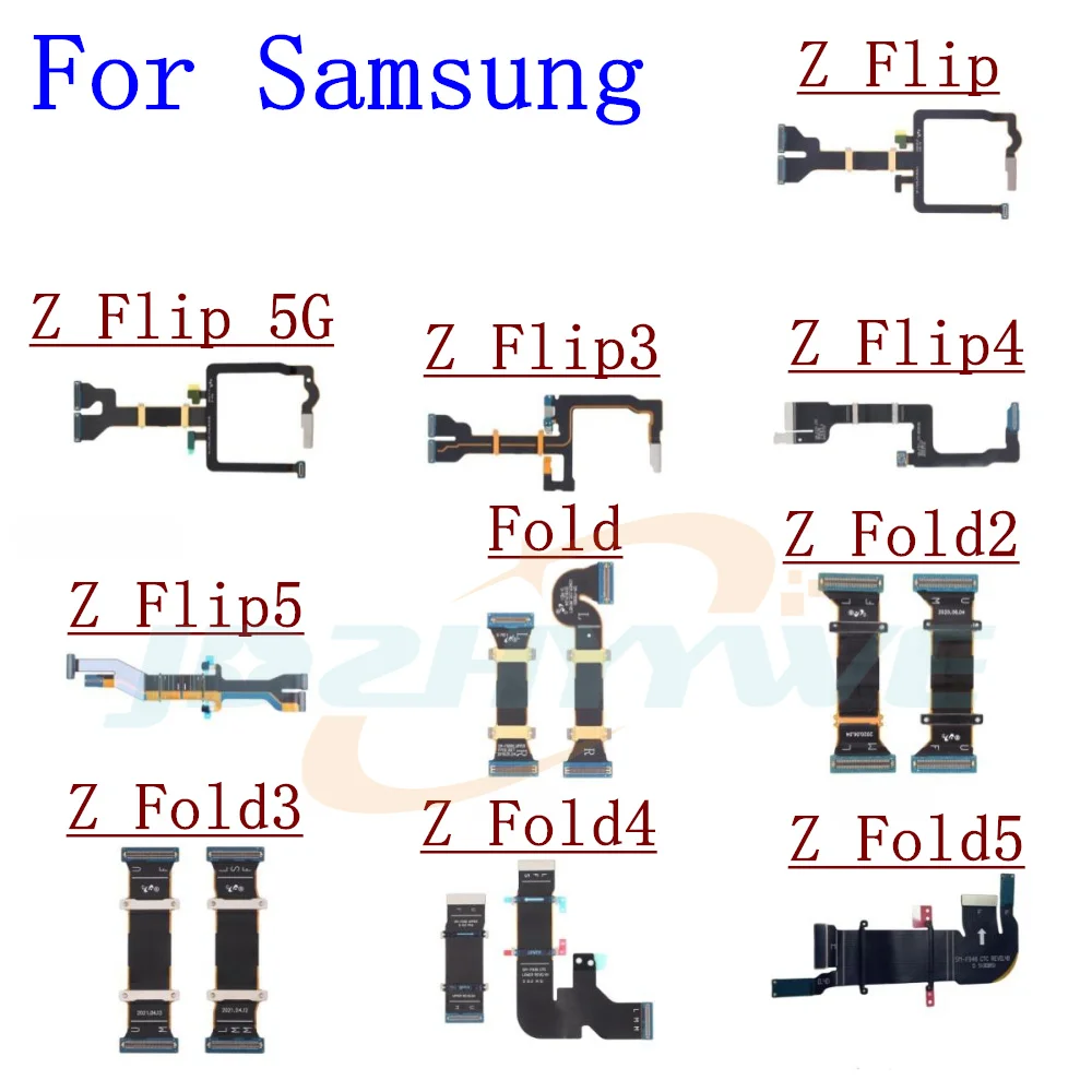 Oś spinowa Flex dla Samsung Galaxy Z Fold Flip 2 3 4 5 Flip4 Fold4 złącze płyty głównej Fold5 wyświetlacz LCD kabel USB Flex