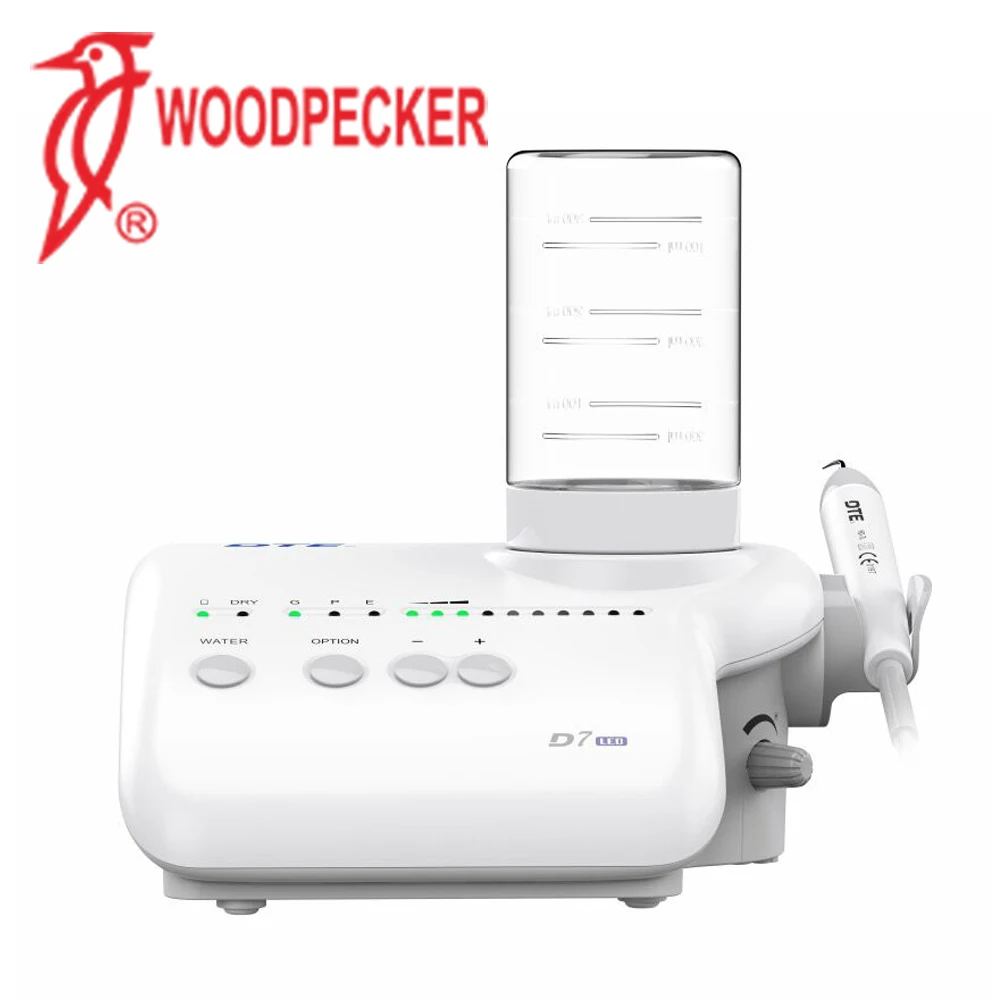 

Woodpecker DTE D7 LED Ultrasonic Scaler Prevent Dental Disease Fiber Optics Portable Teeth Whitening Cleaning Dental Equipment