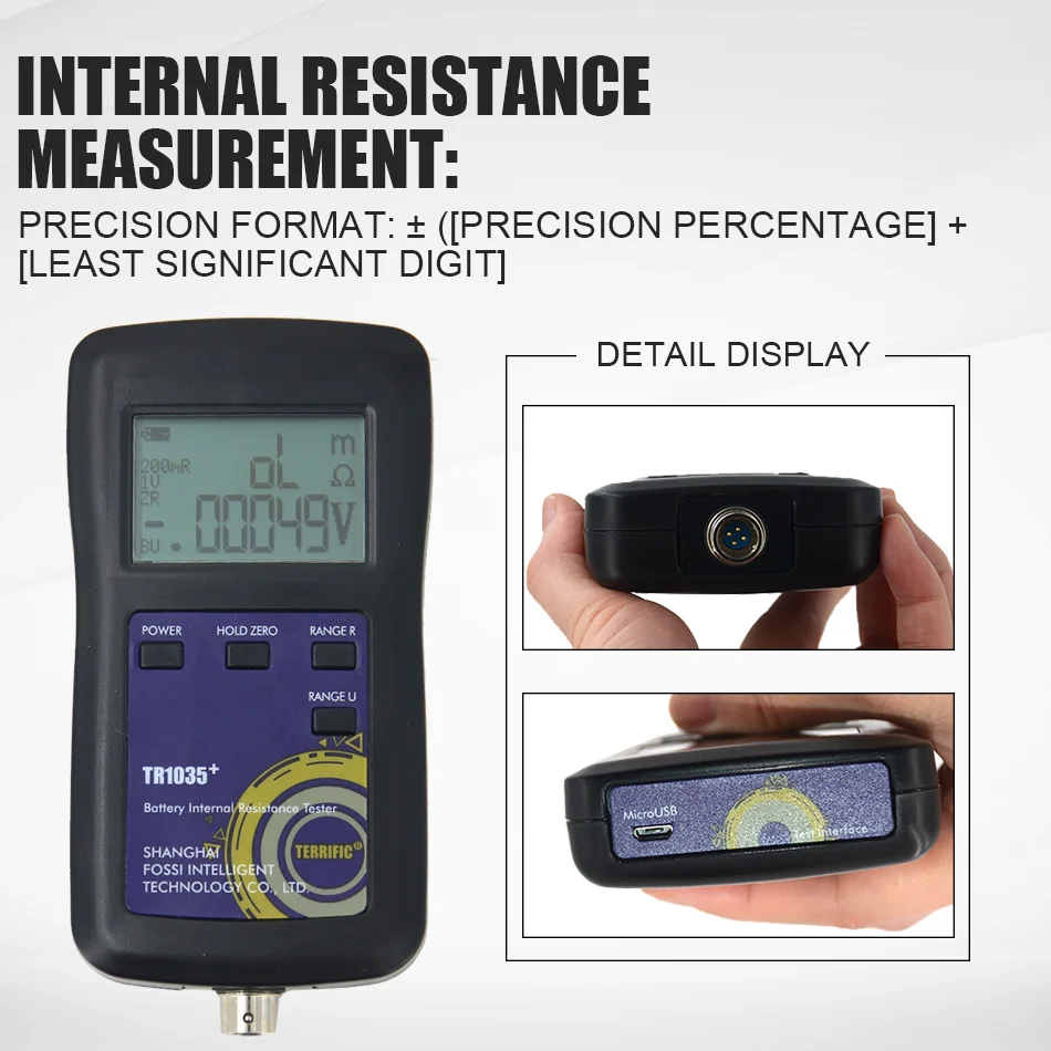 Imagem -04 - Bateria de Lítio Teste de Resistência Interna Testador de Bateria Seca Digital Atualização Original Tr1035 Elétrica 18650 Yr1035 c1