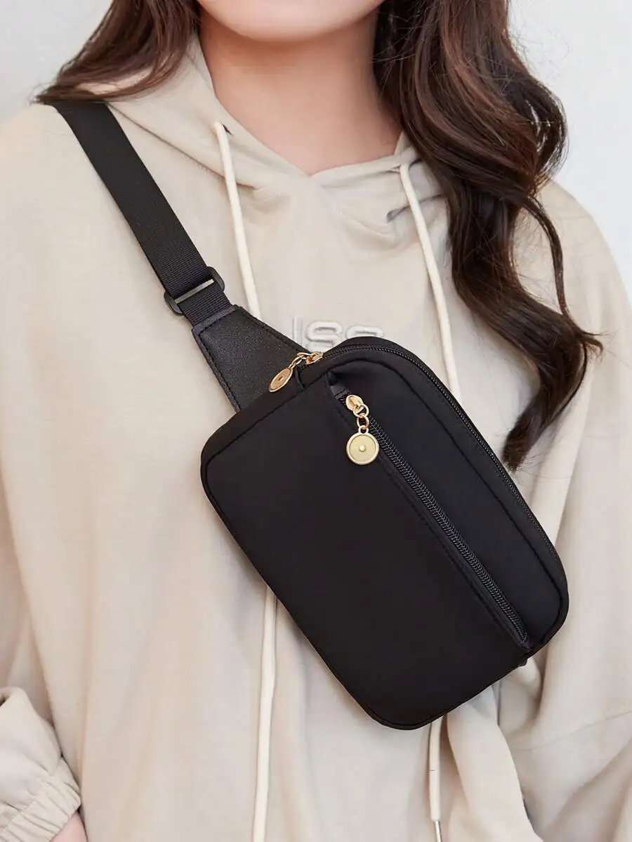 

2023 New Women's Casual Shoulder Bag Crossbody Bag, Korean Style Sports Chest Bag With Ins Waist Bag, Summer