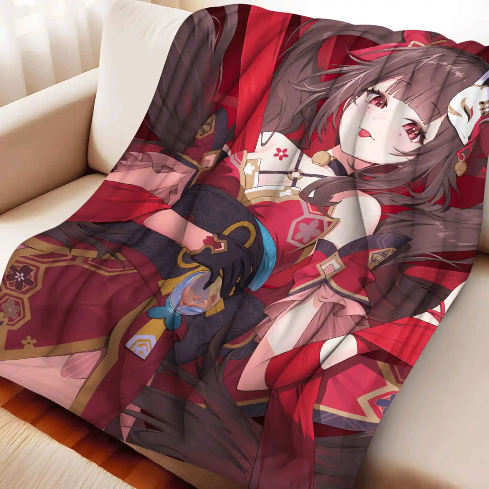 Honkai Star Rail sparkle Flannel Blanket Super Soft Non Shedding Air Conditioning Shawl Summer Napping Beach Towel