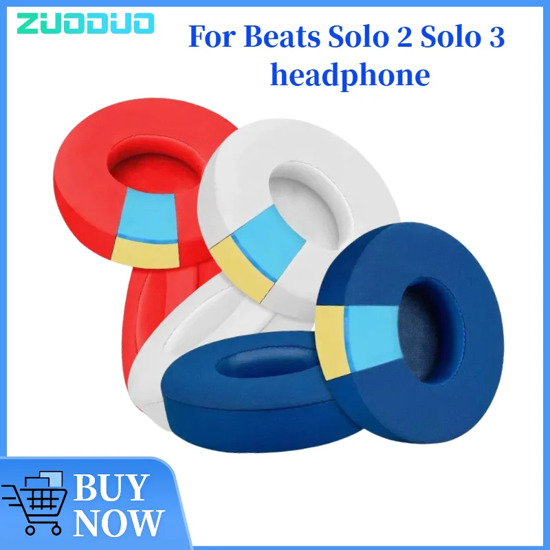 

ZUODUO Replacement Earpads for Beats Solo 2 Solo 3 Headphones Mesh / Ice gel / Leather Ear Cushion Pads