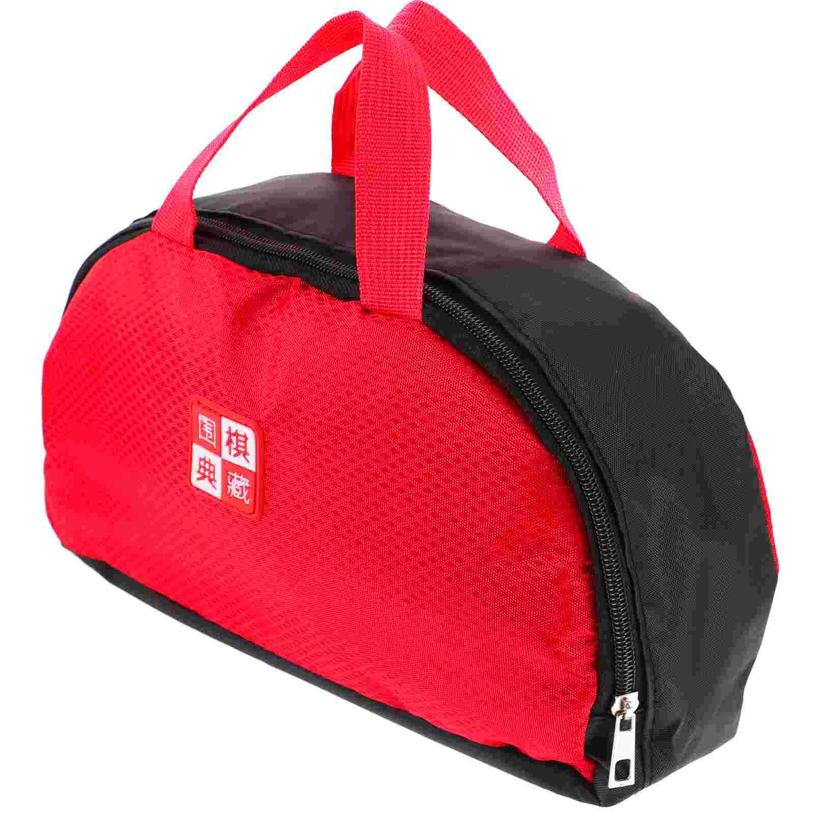 

Travel Chess Organizer Bags Storage Beads Boxes Go Game Supplies Red Polyester Holder