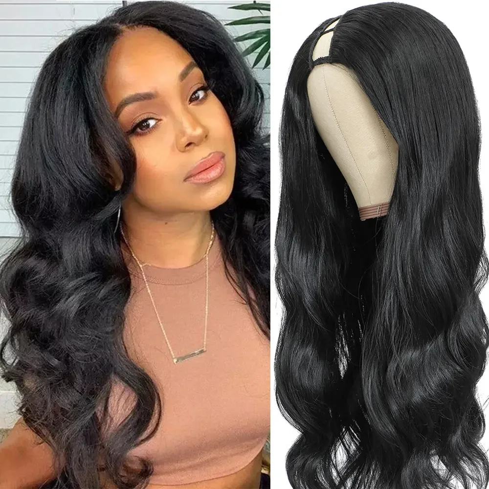 Human Hair Wigs V Part Wig Body Wave For Women Brazilian Remy Hair No Shedding Wig 10-32 Inches Upgrade Wig Natural Black Wigs