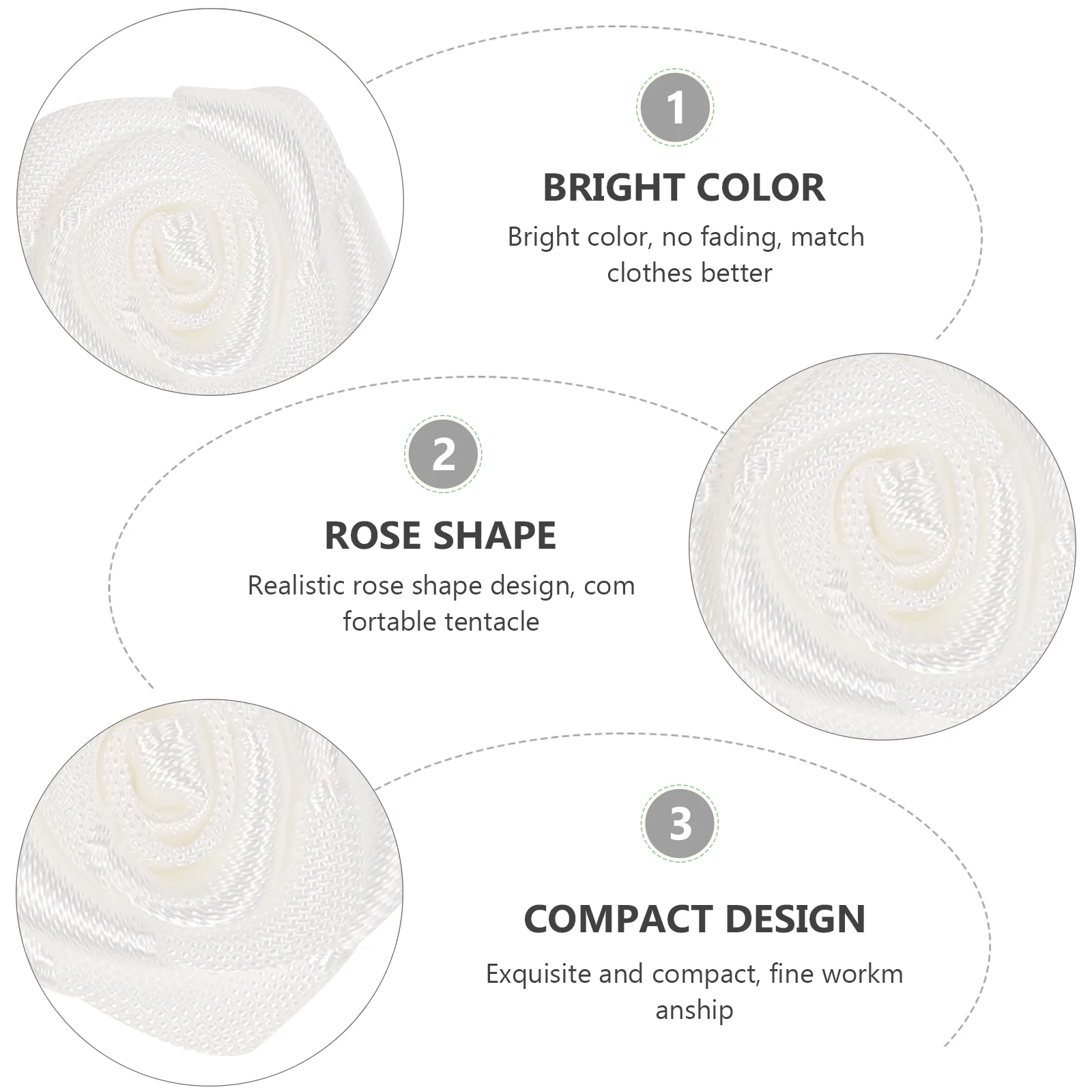 

100 Pcs Ribbon Rose Diy Craft Supplies Miniature Roses Crafts Ornament Small Flower