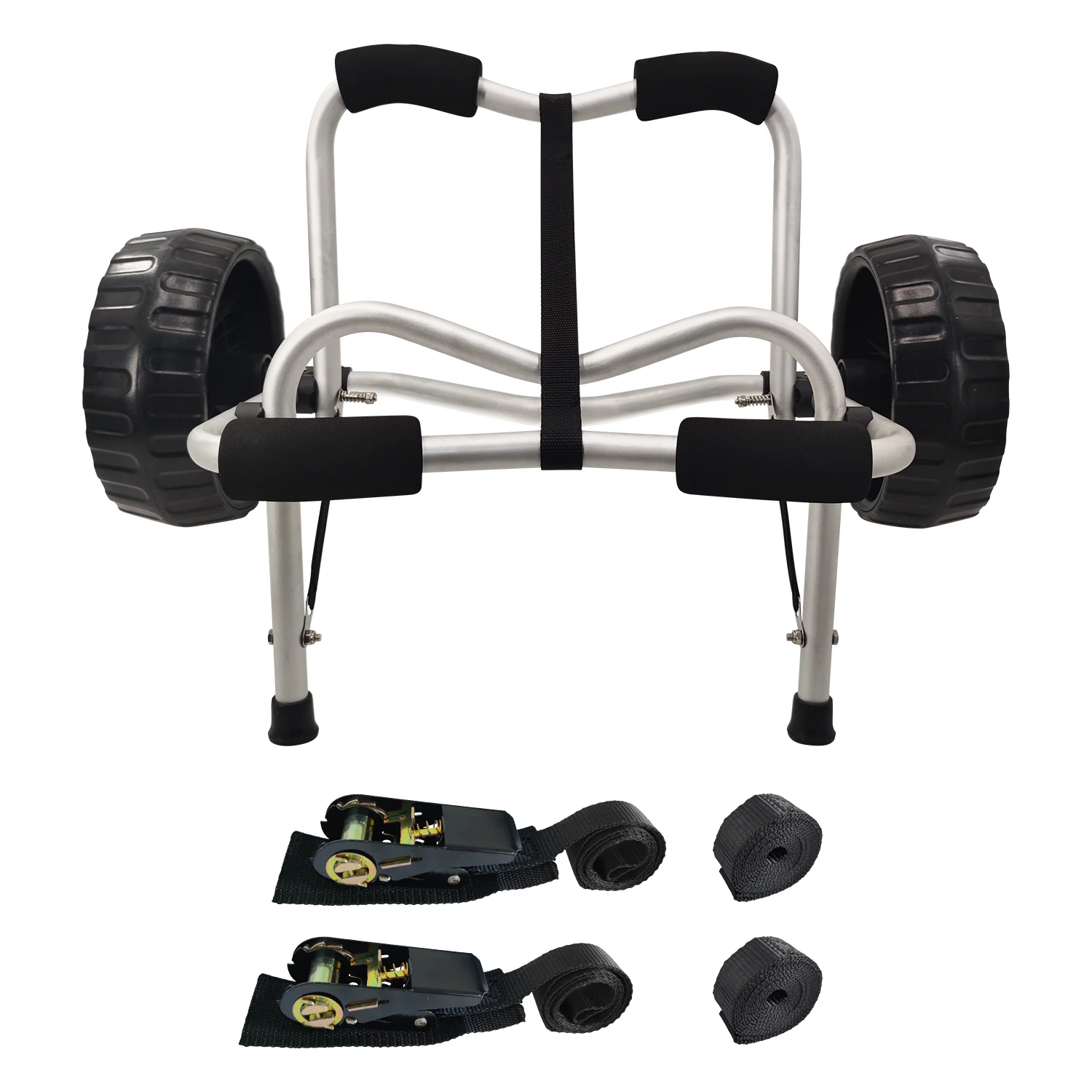 

Тележка для каяка Тележка для каяка с колесами без проколов 150 фунтов Портативная и складная сверхмощная лодка Аксессуары для тележек и каяков