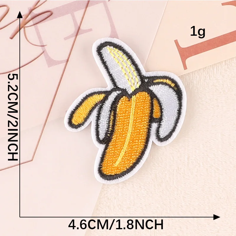 1pcs Mix Fruits food Patch for Clothing Iron on Embroidered Sew Applique Cute Patch Fabric Badge Garment DIY Apparel Accessories