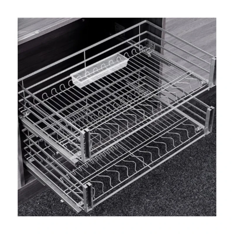 New Product Stainless Steel Kitchen Drawer Basket Modern Stainless Steel Pull Out Basket