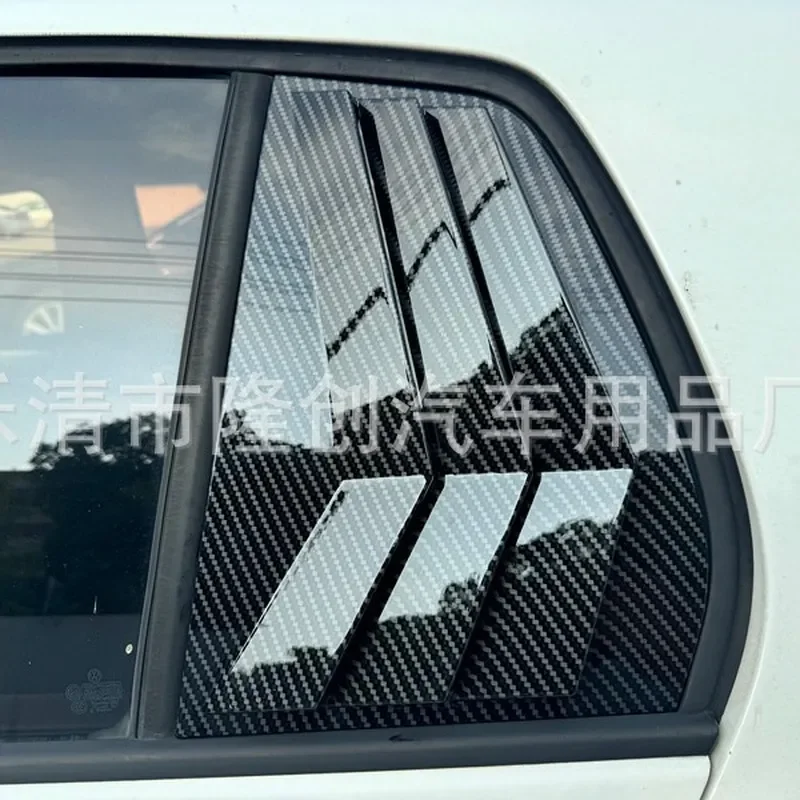 For Volkswagen Golf MK6 2009-2012 Carbon Fiber Triangle Window Louvers Exterior Trim Car Styling Accessories Decoration