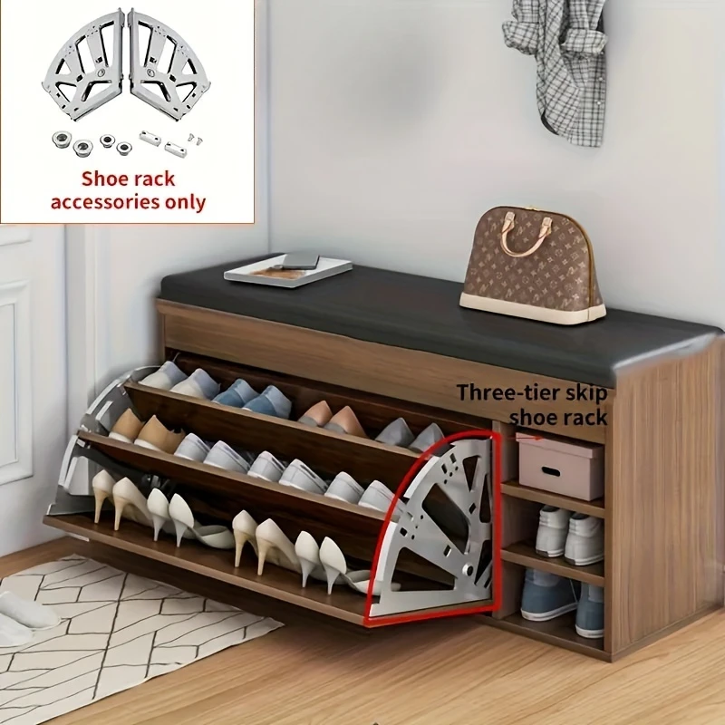 Hot Selling Flip Shoe Cabinet Accessories Stainless Steel Thickened Shoe Cabinet Accessories Hardware Hidden Flip Rack