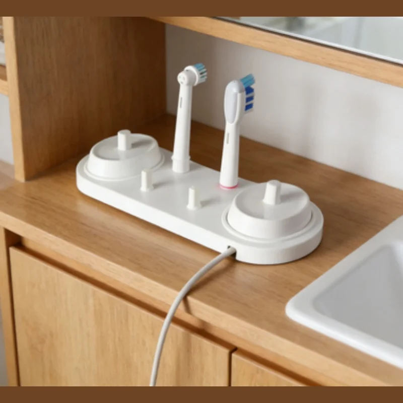 1Pc Electric Toothbrush Holder Fit Oral B Bathroom Tooth Brush Base Stand With Charger Hole Storage For Brush Heads
