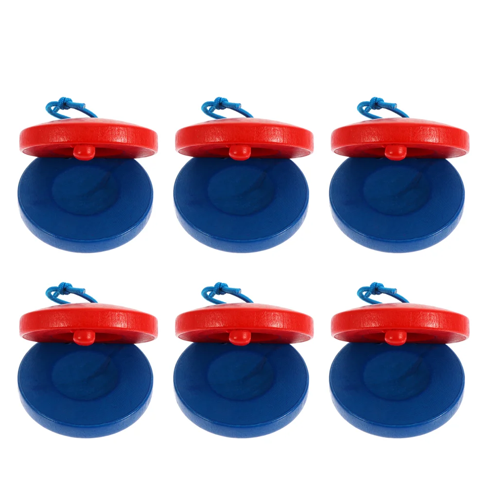 

6 Pcs Toddler Musical Instruments Wooden Castanets Percussion Toys Playthings Puzzle Children's Kindergarten