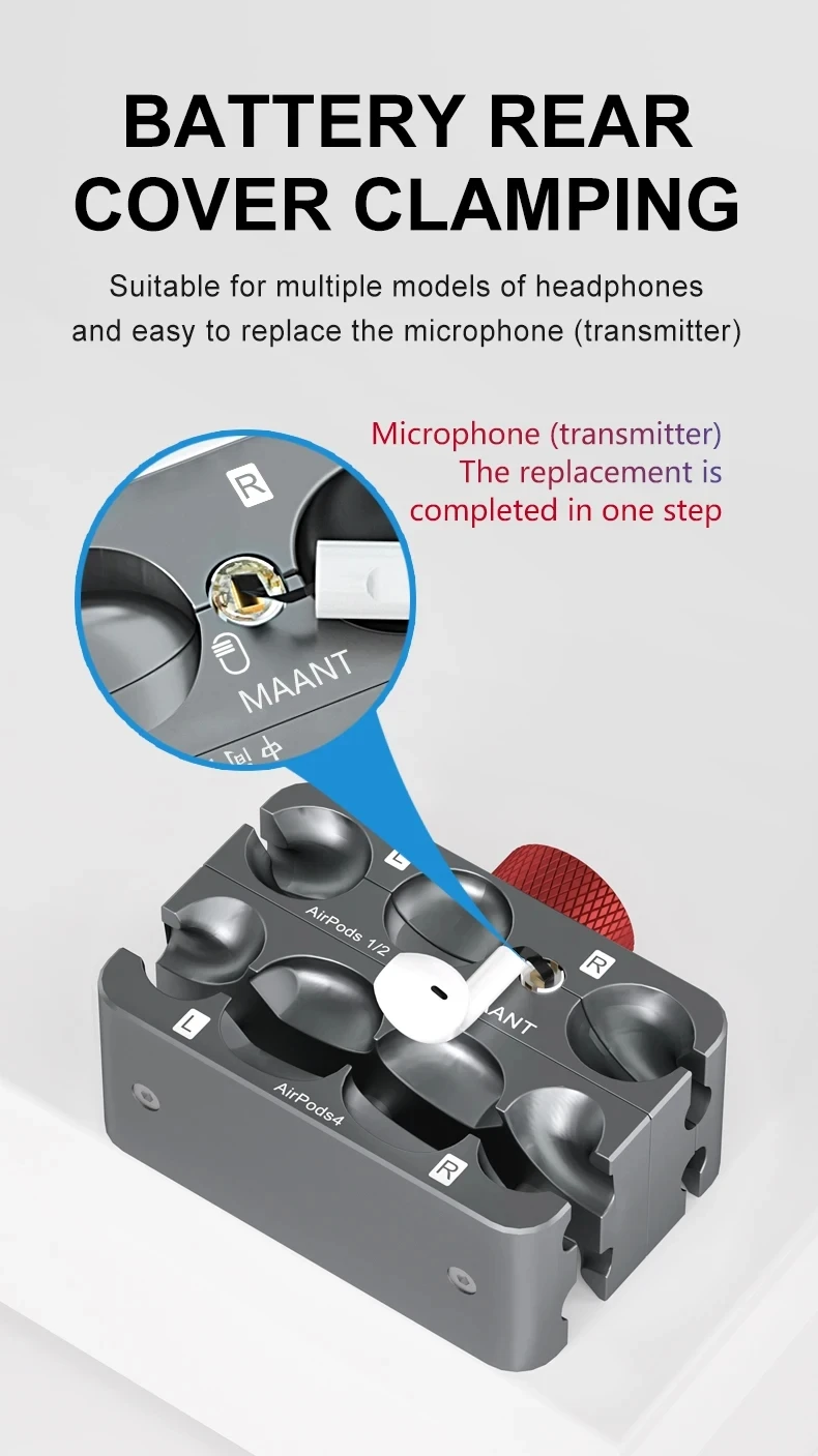 MaAnt P2 2025Air سماعة إصلاح غطاء فتح تركيبات ل AirPods/AirPods Pro غطاء تفكيك استبدال إصلاح البطارية