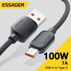 Essager 7A 100W USB Type C Cable For Huawei Honor 88W Fast Charging Charger USB C Data Cord Cable For Xiaomi Oneplus Samsung