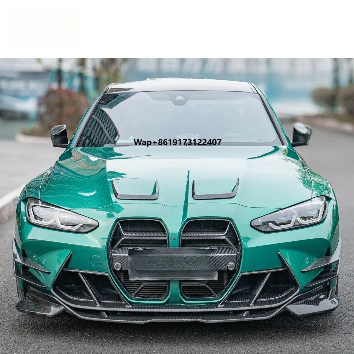 

Shark Dynamic Carbon Fiber CSL Style Front Grille With ACC for M3 M4 G80 G82 2021-on Nose Grill Car Grills