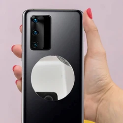 5Pcs Diy Mobile Phone Case Self-Adhesive Lens Sticker Portable Makeup 2mm Round Mirror Sticker Mirror Decal For Smartphone