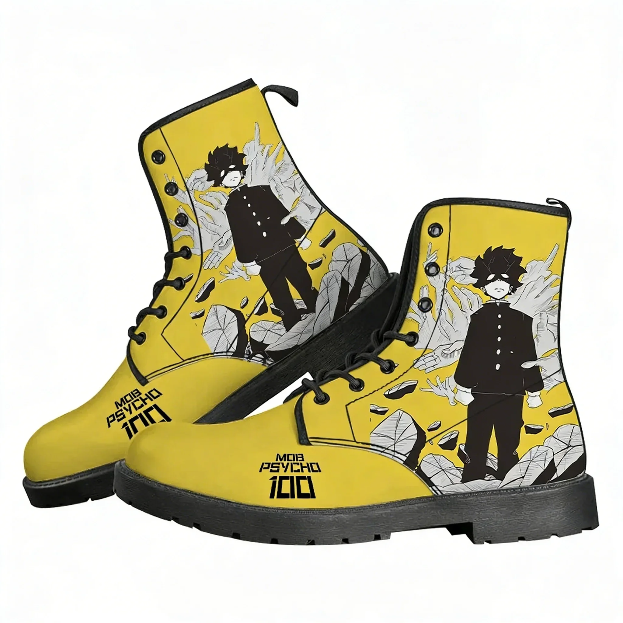 Mob Psycho 100 Boot Mens Womens Teenager Casual Boot Outdoor High Quality Casual Lightweight Fashion Pattern Custom Made Shoes