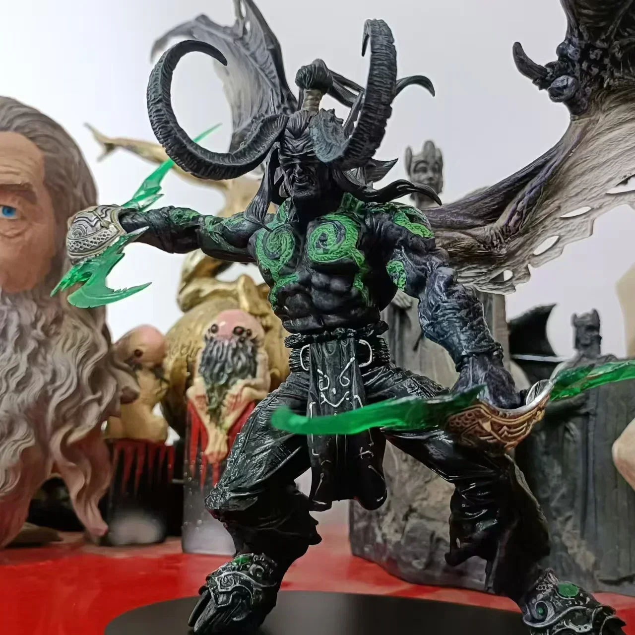 

25 см WOW персонаж DC Game Demon Hunter Illidan Stormrage фигурка статуя настольная модель игрушка коллекционная детский подарок