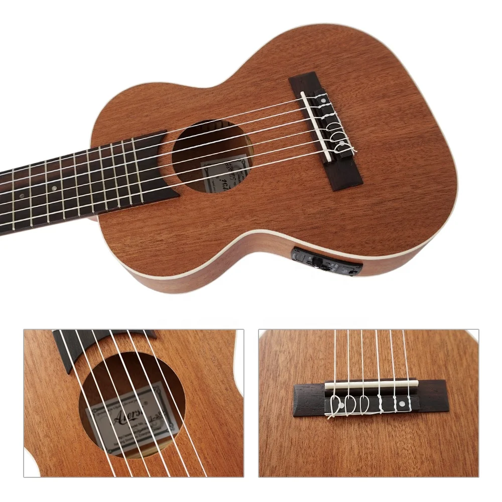 6 String Electric Guitarlele Handmade Stringed Instrument Suitable For Music Learner Daily Practice Rehearsal