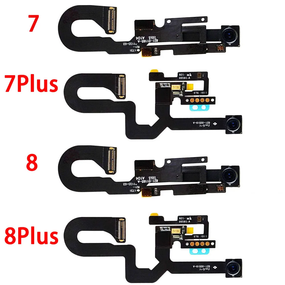 Full Set Of Screen Accessories Replacement For iPhone 7 8 Plus Front Camera Home Button Flex Cable Ear Speaker With Screws