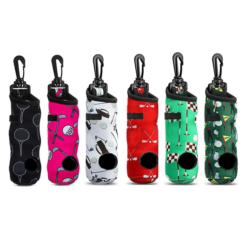 Golf Ball Waist Bag Portable Golf Ball Bags Holder Storage Bag Pouch Golf Ball Waist Mini Golf Ball Container Can Hold 3 Balls