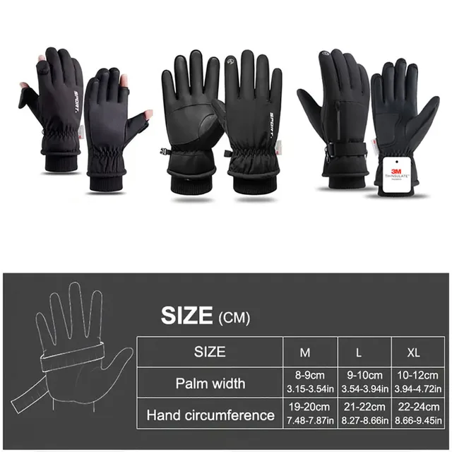 1Pair Ski Gloves Lengthen The Wrist Windproof Warm Thickened Palm Pads Commuting Cycling Waterproof Touch Screen Unisex 6 1Pair Ski Gloves Lengthen The Wrist Windproof Warm Thickened Palm Pads Commuting Cycling Waterproof Touch Screen Unisex 6
