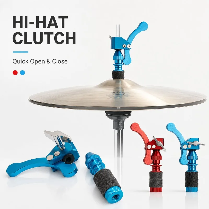 Drum Kit Touch Drop Clutch Metal Jazz Drum Fast Lock Clutch Standard Quick Release Hi-Hat Clutchs Percussion Instrument Parts