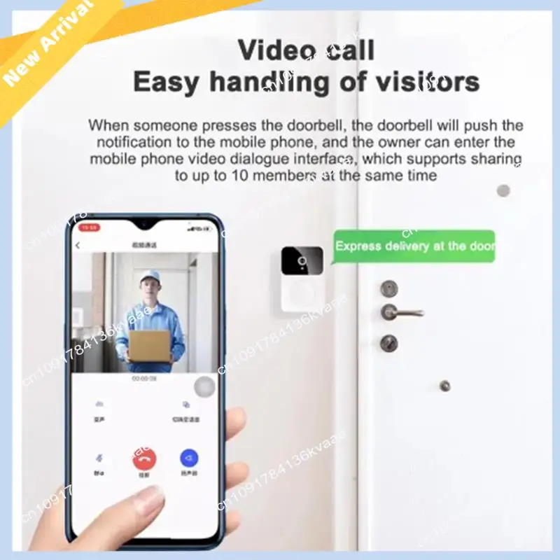 M01K Smart Wireless Wifi Video Doorbell Waterproof 1080P HD Video Doorbell With Camera HD Infrared Night Vision Camera Easy To U