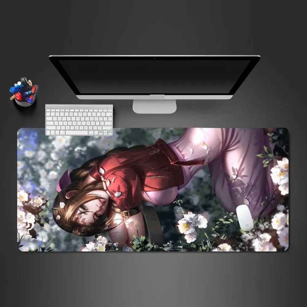 Aerith Anime F-FINAL FANTASY VII Mousepad Non-slip Suitable For Office Computers Laptops E-sports Game Desk Mats XXL Keyboard
