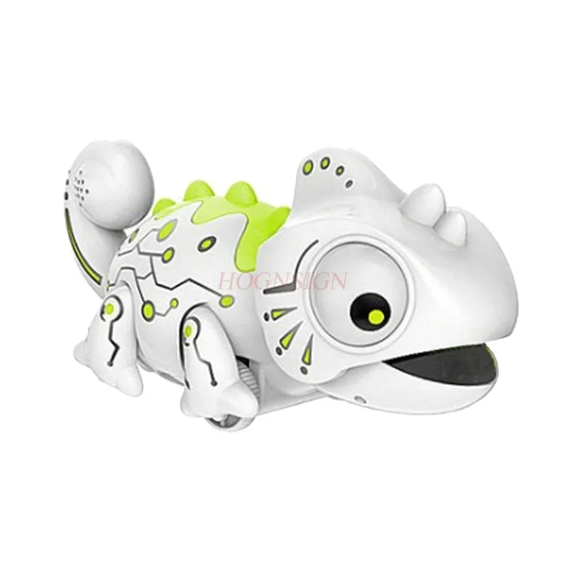 リモコンカメレオンおもちゃ移動恐竜電動少年のパズルとブレーンストーミング知能開発