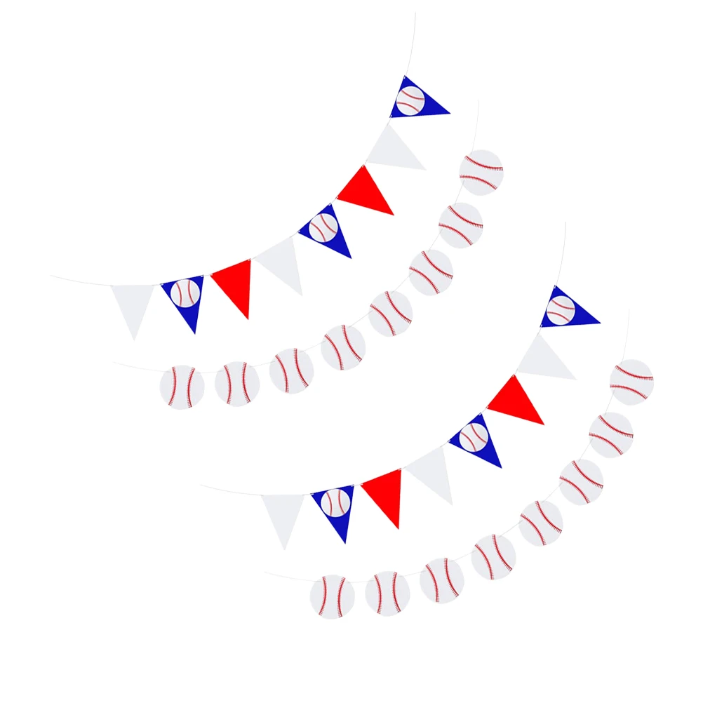 

Baseball Flag Banner Decoration Balloon Sports Birthday Party Decorations Flags