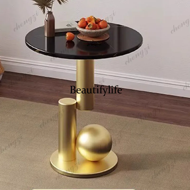 Designer Round Side Table Industrial Books Minimalist Unique Standing Side Table Bedroom Mesas Bajas Postmodern Furniture