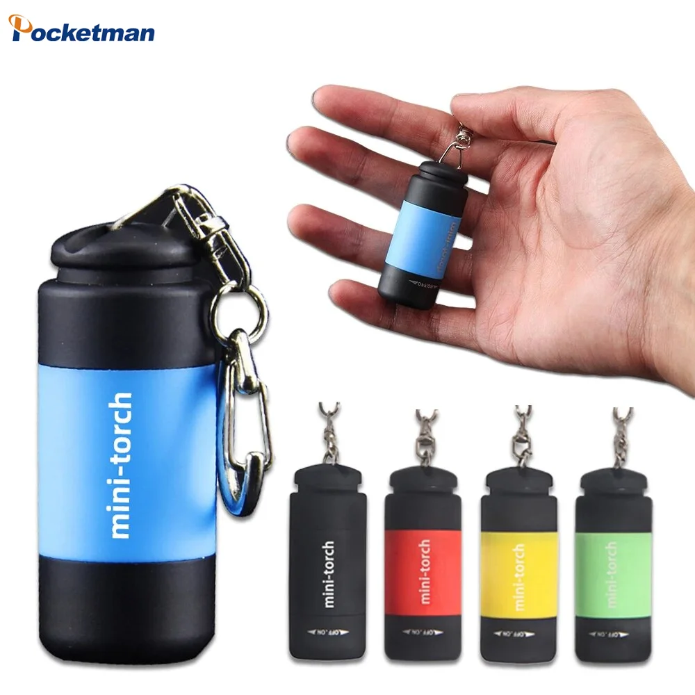 

Led Mini Pocket Torch Lamp Portable USB Rechargeable Keychain Flashlights Waterproof Outdoor Hiking Camping Torch Lamp