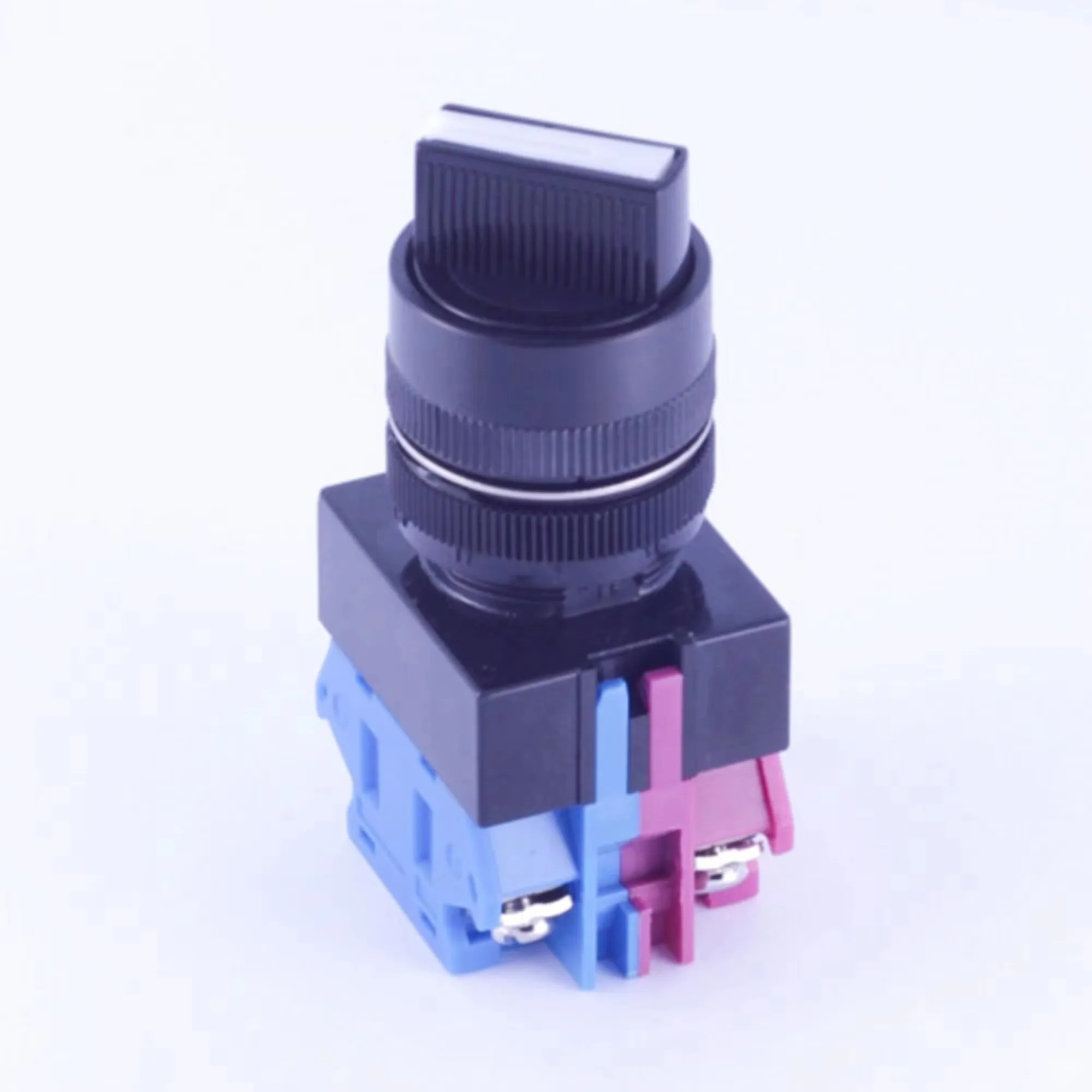 ELEWIND 22mm Two Position Selector Switch 1NO1NC 1 Channel Black Cap Screw Terminal Electronic Component