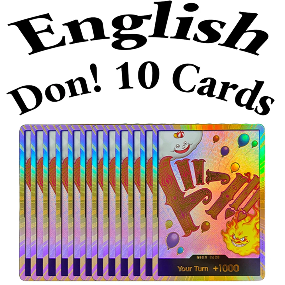 ¡10PCS DON OPCG Inglés TCG Oro DON! Tarjetas de colección Zoro Ace Doflamingo Rebecca FOIL NM Tarjetas Flash de refracción ToyGifts OPCG
