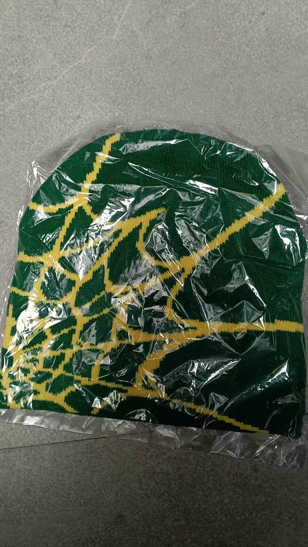 Stricken Spinnennetz Design Hut Skullies Beanies für Männer Frauen Pullover Pile Cap Y2k Goth Warme Beanie Hüte Neue Hip-hop Street Cap – Detail 11