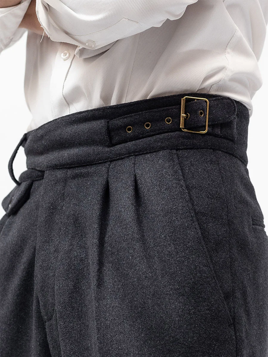 POT&CRAFTSMAN зимние мужские толстые твидовые повседневные брюки, шерстяные классические брюки Gurkha, расширенные утолщенные брюки, настраиваемые