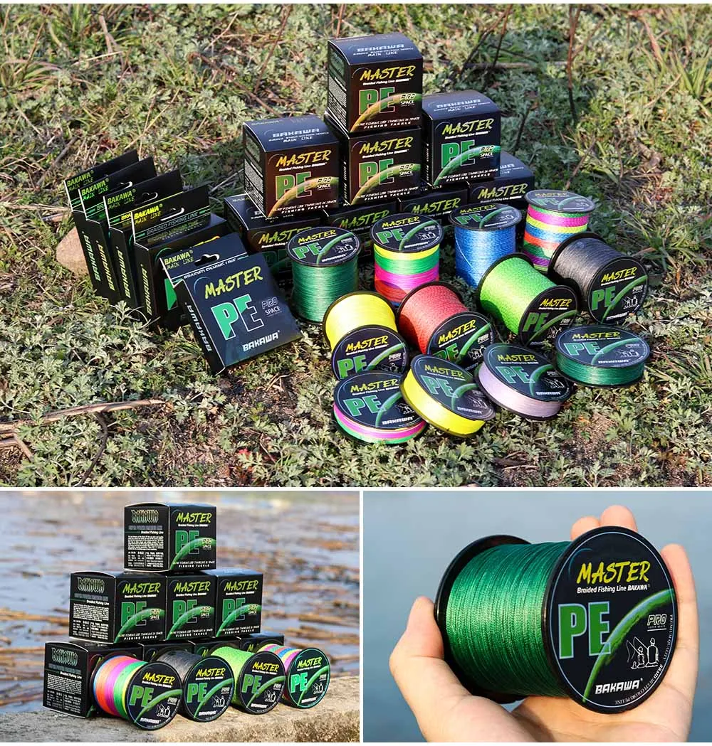 BAKAWA 4X geflochtene Angelschnur, PE-Angelschnur, 100 m, 300 m, 500 m, 1000 m, abriebfest, superstark, Multifilament, für sanftes Werfen – Detail 21